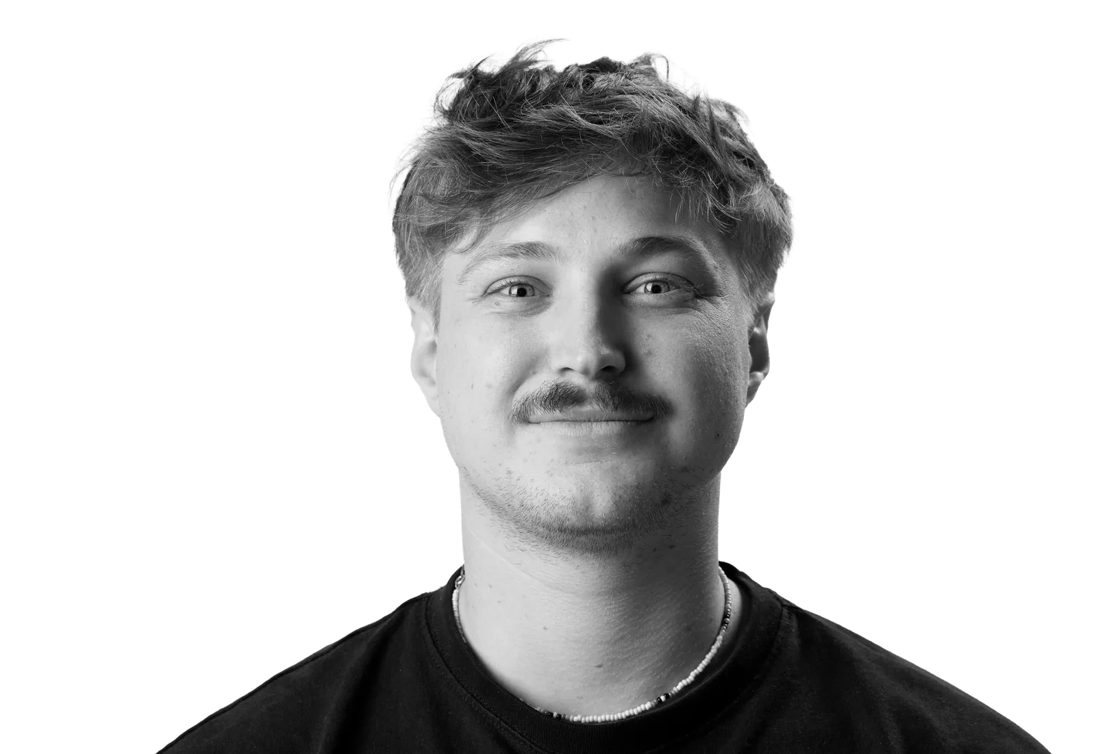 Porträt von Kilian Einig in Schwarzweiß